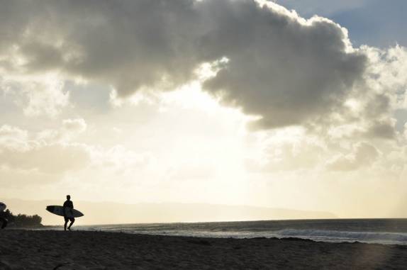 Fim de tarde tranquilo na North Shore de Oahu, no Havaí